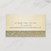 Elegantes Beruflich Modernes Luxus Glitzer Lace Visitenkarte (Rückseite)