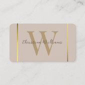 Elegantes Beruflich Modernes Minimalistisches Mono Visitenkarte (Vorderseite)