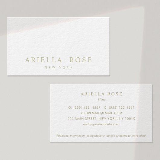 Elegantes Beruflich Premium White Visitenkarte