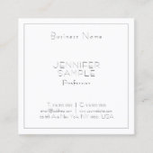 Elegantes Beruflich Square Luxury Modernes Templat Quadratische Visitenkarte (Vorderseite)