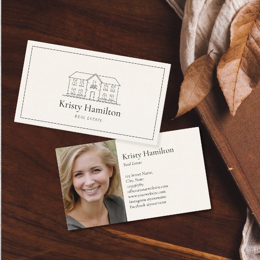 elegantes berufliches Anwesen-Foto Visitenkarte