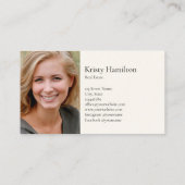 elegantes berufliches Anwesen-Foto Visitenkarte (Rückseite)