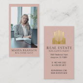 Elegantes Berufliches Anwesen Visitenkarte (Vorne/Hinten)