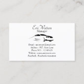 Elegantes, Berufliches Automobil Visitenkarte (Rückseite)