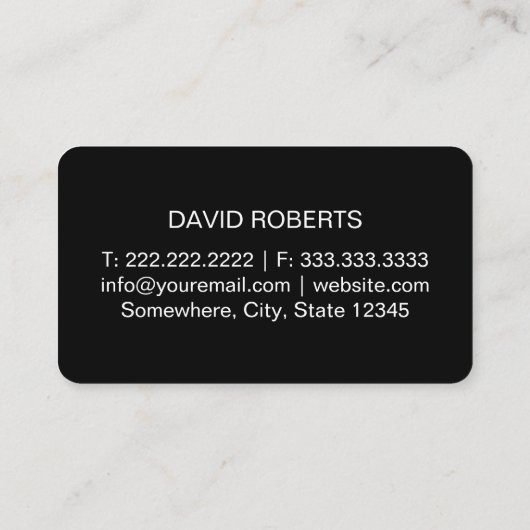 Elegantes, Berufliches Automobil Visitenkarte (Rückseite)