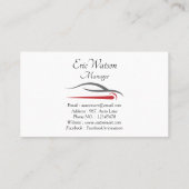 Elegantes, Berufliches Automobil Visitenkarte (Rückseite)