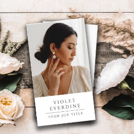 Elegantes Berufliches Business-Foto Visitenkarte