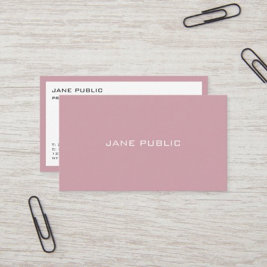 Elegantes Berufliches Chic Design Visitenkarte (Vorderseite/Rückseite Beispiel)