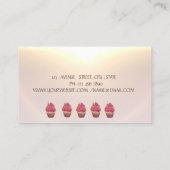 Elegantes Berufliches Cupcake Gold Visitenkarte (Rückseite)