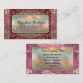 Elegantes berufliches Delancey Blumenblatt-II Visitenkarte (Vorne/Hinten)