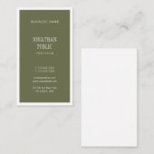 Elegantes Berufliches Design Einfaches modernes Gr Visitenkarte (Vorne/Hinten)