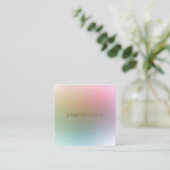 Elegantes Berufliches Design Moderne Farben Quadratische Visitenkarte (Stehend Vorderseite)