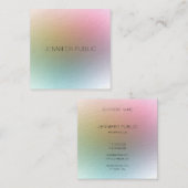 Elegantes Berufliches Design Moderne Farben Quadratische Visitenkarte (Vorne/Hinten)
