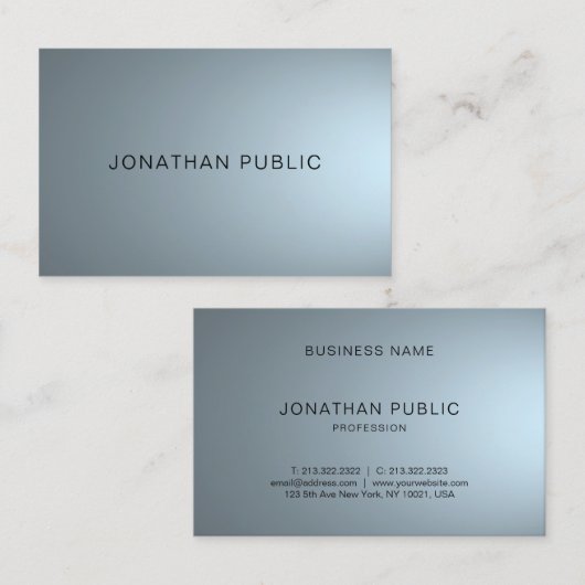 Elegantes Berufliches Design Modernes, Schlichtes Visitenkarte (Vorne/Hinten)