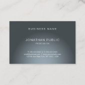 Elegantes Berufliches Design Trendy Schlicht Moder Visitenkarte (Rückseite)