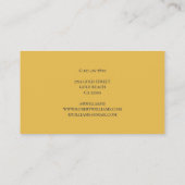 Elegantes Berufliches Dunkelgrau-Monogramm Visitenkarte (Rückseite)