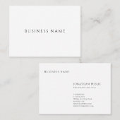 Elegantes Berufliches, einfaches Design Modernes T Visitenkarte (Vorne/Hinten)