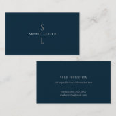 Elegantes Berufliches Einfaches Minimalistisches M Telefonnummerkarte (Vorne/Hinten)