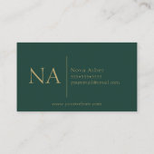 Elegantes Berufliches Einfaches Minimalistisches M Visitenkarte (Rückseite)