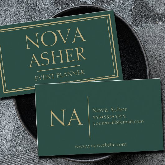 Elegantes Berufliches Einfaches Minimalistisches M Visitenkarte