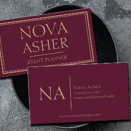 Elegantes Berufliches Einfaches Minimalistisches M Visitenkarte