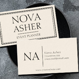 Elegantes Berufliches Einfaches Minimalistisches M Visitenkarte