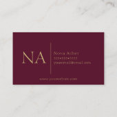 Elegantes Berufliches Einfaches Minimalistisches M Visitenkarte (Rückseite)