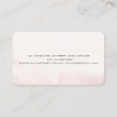 Elegantes Berufliches Flair Visitenkarte (Rückseite)