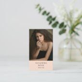 Elegantes Berufliches Foto Modernes Visitenkarte (Stehend Vorderseite)