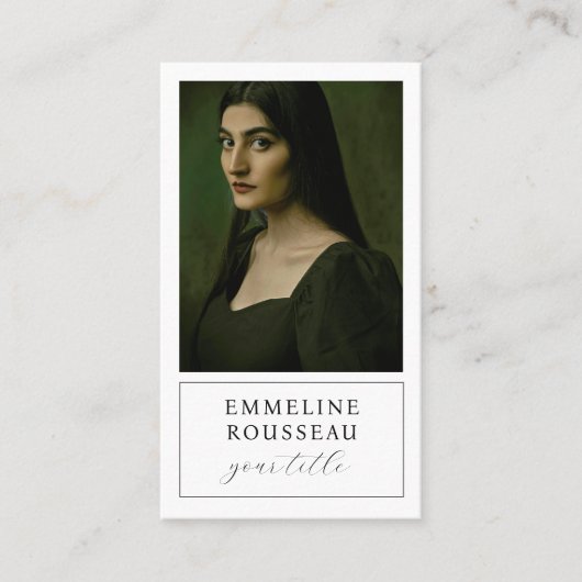 Elegantes Berufliches Foto Visitenkarte (Vorderseite)