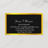 Elegantes Berufliches Gerahmtes Logo Schwarzes VIP Visitenkarte (Rückseite)