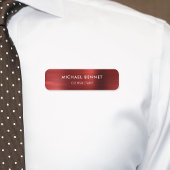 Elegantes Berufliches Geschäft mit Red Metallic Namensschild