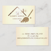 Elegantes Berufliches Glitzer Broom House Visitenkarte (Vorne/Hinten)