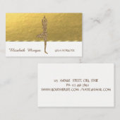 Elegantes Berufliches Gold Glitzer Visitenkarte (Vorne/Hinten)