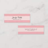 Elegantes Berufliches kreatives Design Rosa Modern Mini Visitenkarte (Vorne/Hinten)