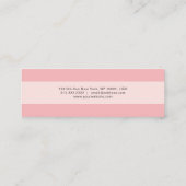 Elegantes Berufliches kreatives Design Rosa Modern Mini Visitenkarte (Rückseite)