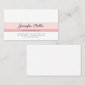 Elegantes Berufliches kreatives Design Rosa Modern Visitenkarte (Vorne/Hinten)