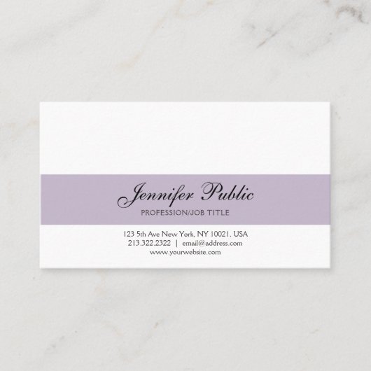 Elegantes Berufliches kreatives Design Visitenkarte (Vorderseite)