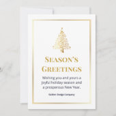 Elegantes Berufliches Logo Feiertagskarte (Vorderseite)