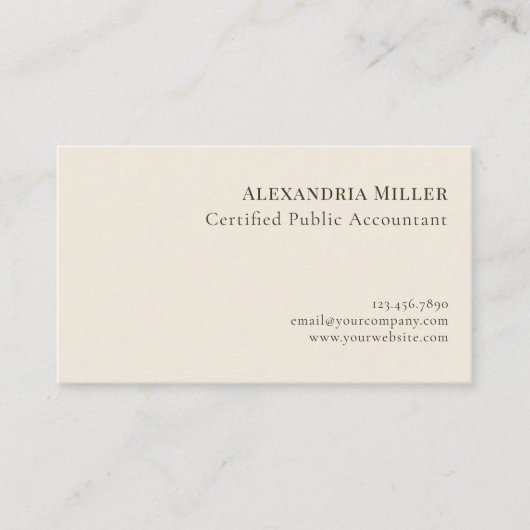 Elegantes Berufliches Logo Visitenkarte (Vorderseite)