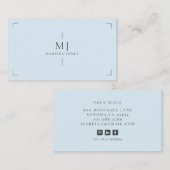 Elegantes Berufliches Minimalistisches Monogramm B Visitenkarte (Vorne/Hinten)