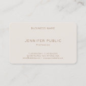 Elegantes Berufliches Minimalistisches Template Visitenkarte (Rückseite)