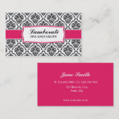 Elegantes, Berufliches, modernes Damask-Muster Visitenkarte (Vorne/Hinten)