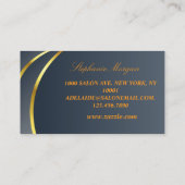 Elegantes Berufliches modernes Monogramm Visitenkarte (Rückseite)