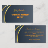 Elegantes Berufliches modernes Monogramm Visitenkarte (Vorne/Hinten)