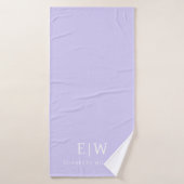 Elegantes Berufliches Monogramm Minimalistisch Badehandtuch (Badehandtuch)