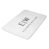 Elegantes Berufliches Monogramm Minimalistisch Badematte (Schrägansicht)