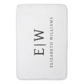 Elegantes Berufliches Monogramm Minimalistisch Badematte (Vorderseite Vertikal)