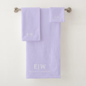 Elegantes Berufliches Monogramm Minimalistisch Badhandtuch Set (Insitu)