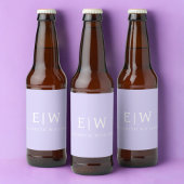 Elegantes Berufliches Monogramm Minimalistisch Bierflaschenetikett